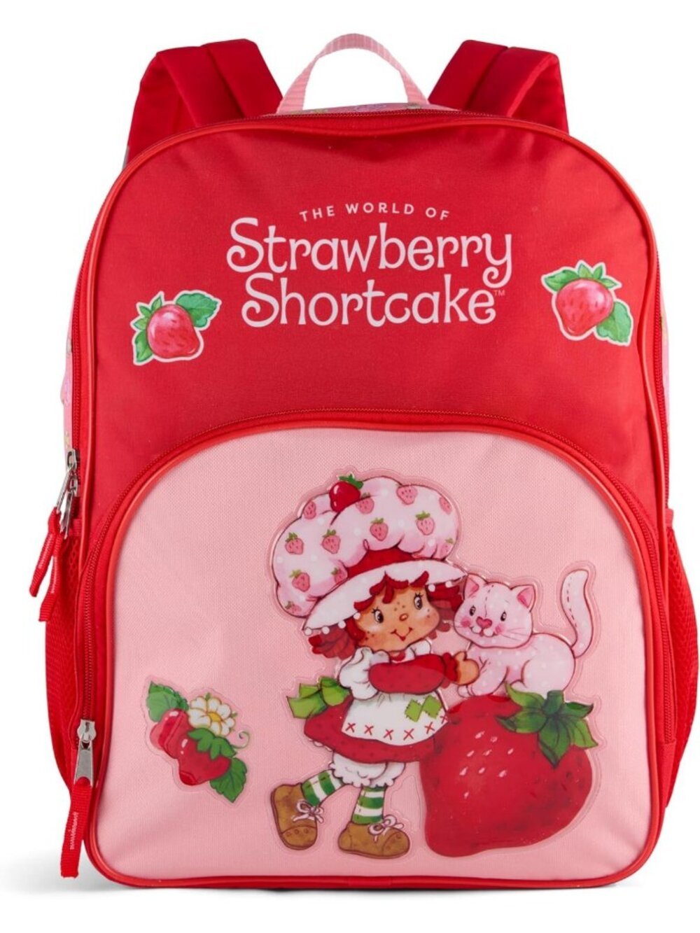 Cute Strawberry Shortcake Backpack for Girls - 15" Pink School Bookbag with